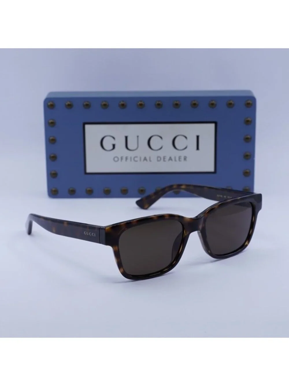 Gucci GG1716S 002 Sunglasses Havana Square Frame, Brown Lenses